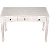 Noir Curba Desk, White Wash - Mahogany & Veneer, 48" W