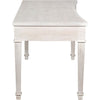 Noir Curba Desk, White Wash - Mahogany & Veneer, 48" W