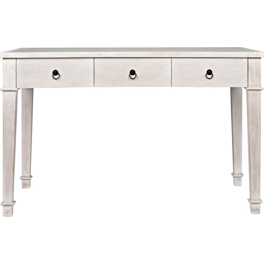 Primary vendor image of Noir Curba Desk, White Wash - Mahogany & Veneer, 48" W