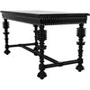 Noir Portuguese Desk, Small, Hand Rubbed Black - Mahogany & Veneer, 60" W