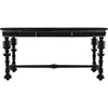 Noir Portuguese Desk, Small, Hand Rubbed Black - Mahogany & Veneer, 60" W