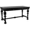 Noir Portuguese Desk, Small, Hand Rubbed Black - Mahogany & Veneer, 60" W