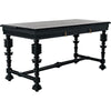 Noir Portuguese Desk, Small, Hand Rubbed Black - Mahogany & Veneer, 60" W