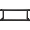 Noir Structure Metal Desk - Industrial Steel & Glass, 76" W