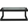 Noir Structure Metal Desk - Industrial Steel & Glass, 76" W