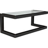 Noir Structure Metal Desk - Industrial Steel & Glass, 76" W