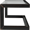 Noir Structure Metal Desk - Industrial Steel & Glass, 76" W