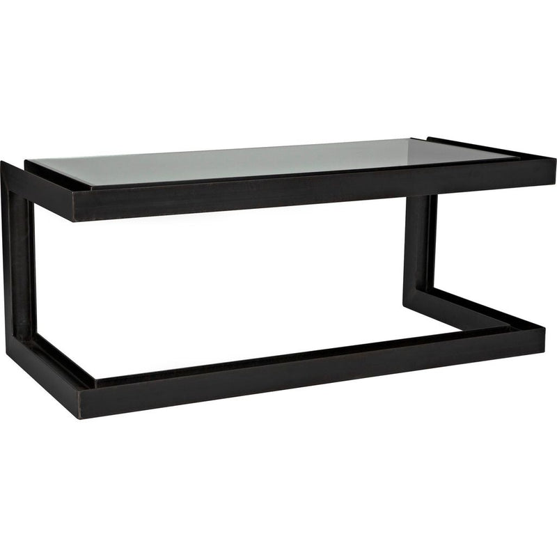 Primary vendor image of Noir Structure Metal Desk - Industrial Steel & Glass, 76