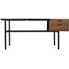 Noir Algeron Desk w/ Black Steel, 66" W