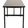 Noir Algeron Desk w/ Black Steel, 66" W