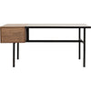 Noir Algeron Desk w/ Black Steel, 66" W