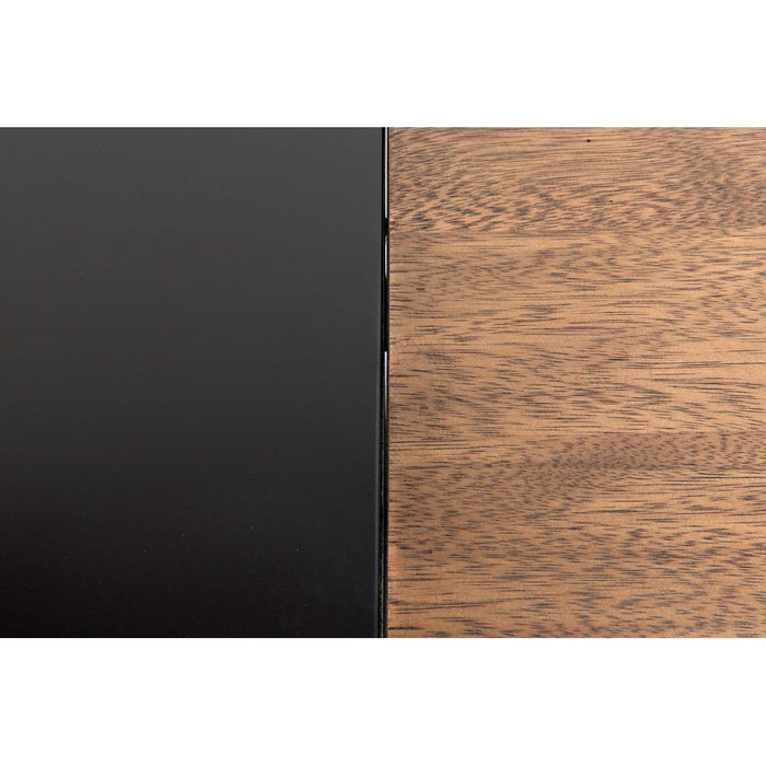 Noir Algeron Desk w/ Black Steel, 66" W