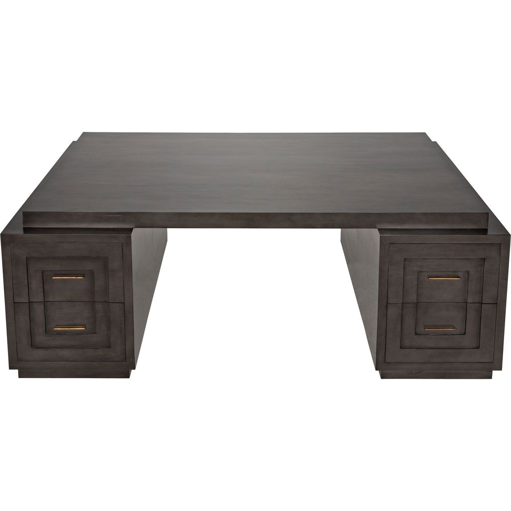 Noir Mentor Desk, Pale - Mahogany & Veneer, 86" W