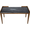 Noir Wod Ward Desk - Walnut & Night Snow Marble, 60" W