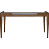 Noir Wod Ward Desk - Walnut & Night Snow Marble, 60" W