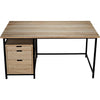 Noir Nabucco Desk, Bleached Walnut & Steel, 60" W