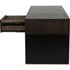 Noir Alvaro Desk, Black Steel w/ Ebony Walnut, 64" W