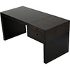 Noir Alvaro Desk, Black Steel w/ Ebony Walnut, 64" W