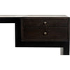 Noir Alvaro Desk, Black Steel w/ Ebony Walnut, 64" W