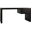 Noir Alvaro Desk, Black Steel w/ Ebony Walnut, 64" W