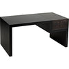 Noir Alvaro Desk, Black Steel w/ Ebony Walnut, 64" W