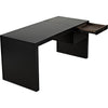 Noir Alvaro Desk, Black Steel w/ Ebony Walnut, 64" W