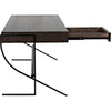 Noir Frank Desk, Ebony Walnut w/ Steel, 62.5" W