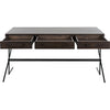 Noir Frank Desk, Ebony Walnut w/ Steel, 62.5" W