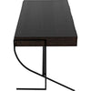 Noir Frank Desk, Ebony Walnut w/ Steel, 62.5" W