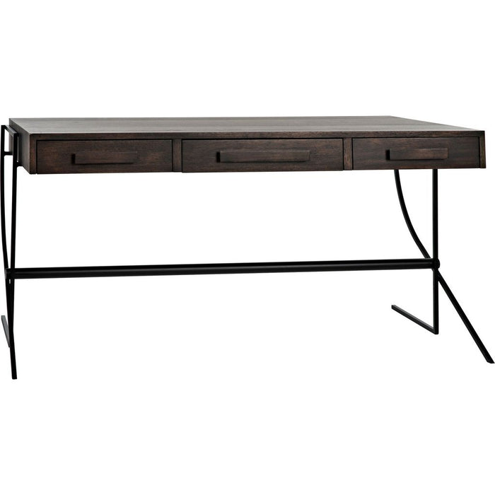 Primary vendor image of Noir Frank Desk, Ebony Walnut w/ Steel, 62.5" W