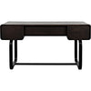 Noir Voltes Desk, Ebony Walnut w/ Black Steel, 60" W