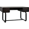 Noir Voltes Desk, Ebony Walnut w/ Black Steel, 60" W