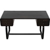 Noir Voltes Desk, Ebony Walnut w/ Black Steel, 60" W