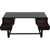 Noir Voltes Desk, Ebony Walnut w/ Black Steel, 60" W