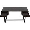 Noir Voltes Desk, Ebony Walnut w/ Black Steel, 60" W