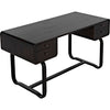 Noir Voltes Desk, Ebony Walnut w/ Black Steel, 60" W