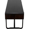 Noir Voltes Desk, Ebony Walnut w/ Black Steel, 60" W