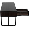 Noir Voltes Desk, Ebony Walnut w/ Black Steel, 60" W