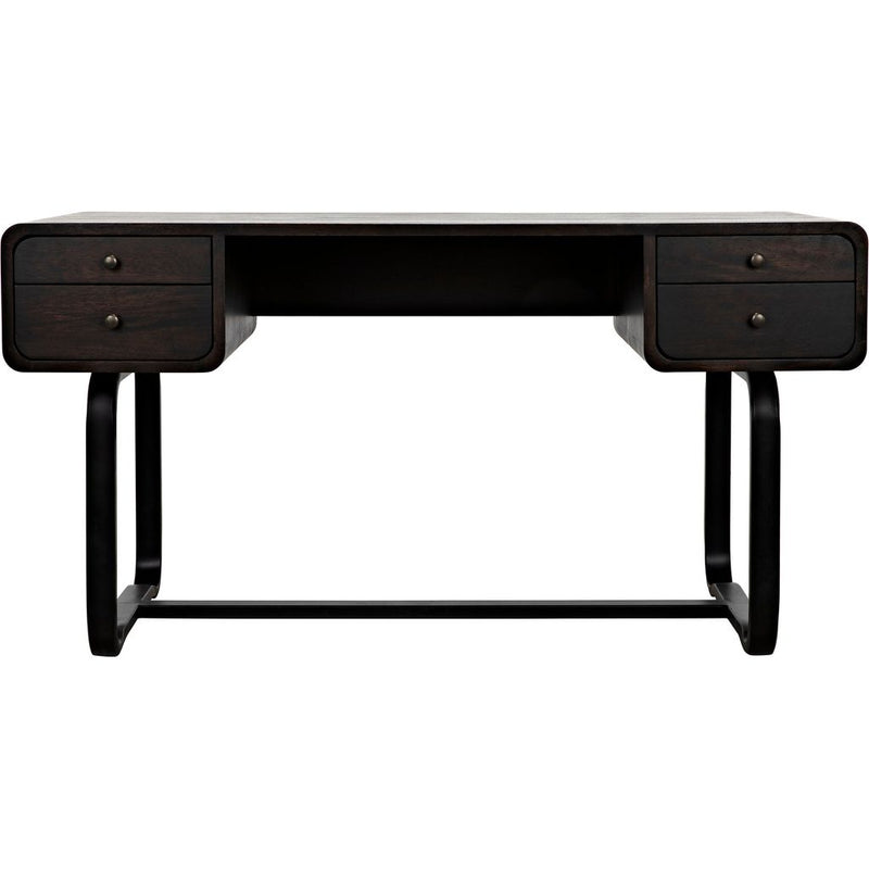 Primary vendor image of Noir Voltes Desk, Ebony Walnut w/ Black Steel, 60