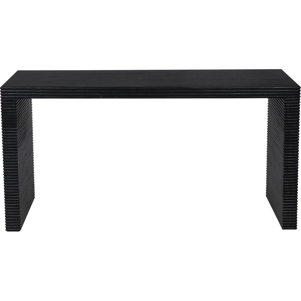 Noir Manhattan Desk, Hand Rubbed Black - Mahogany & Veneer, 60" W