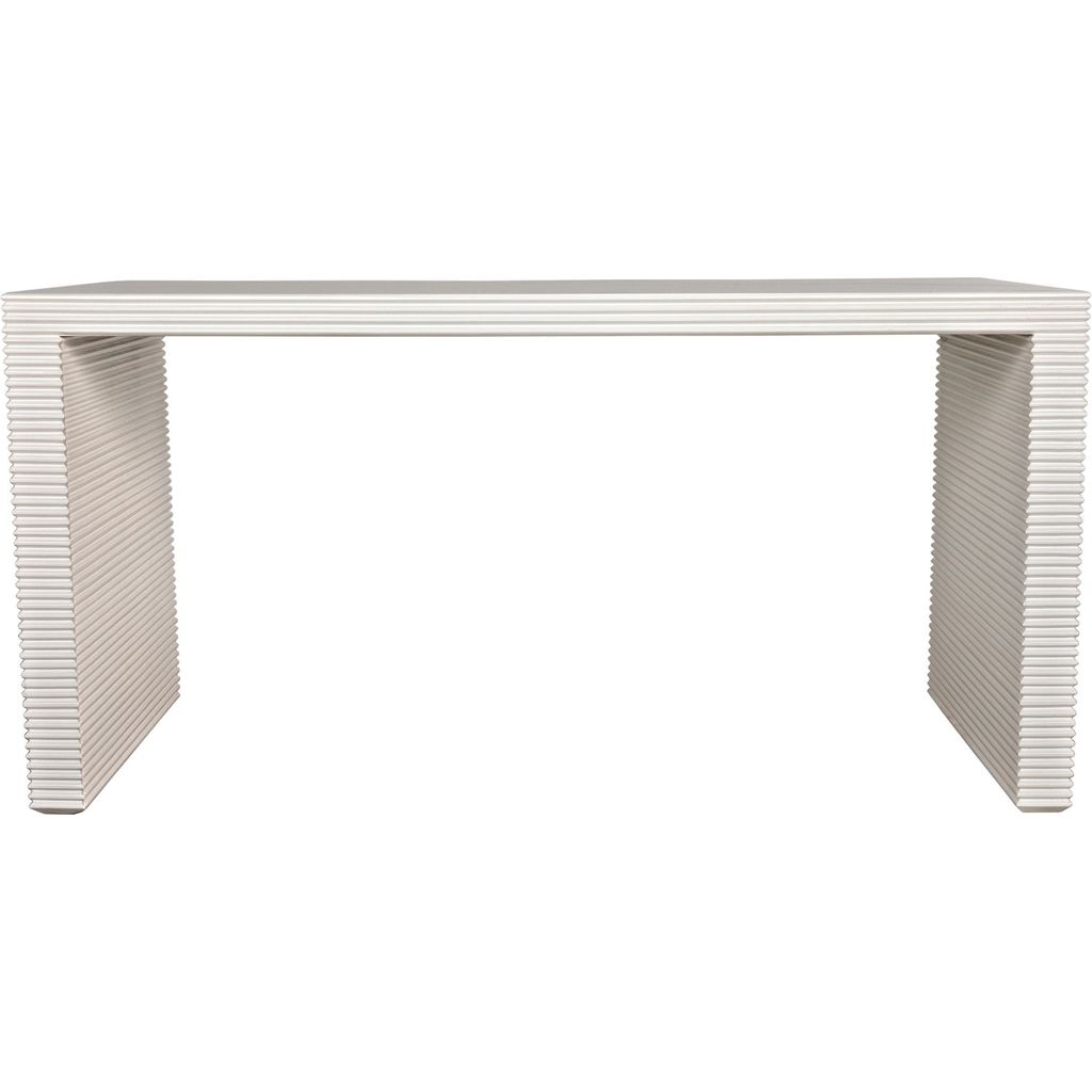 Noir Manhattan Desk, Solid White - Mahogany & Veneer, 60" W