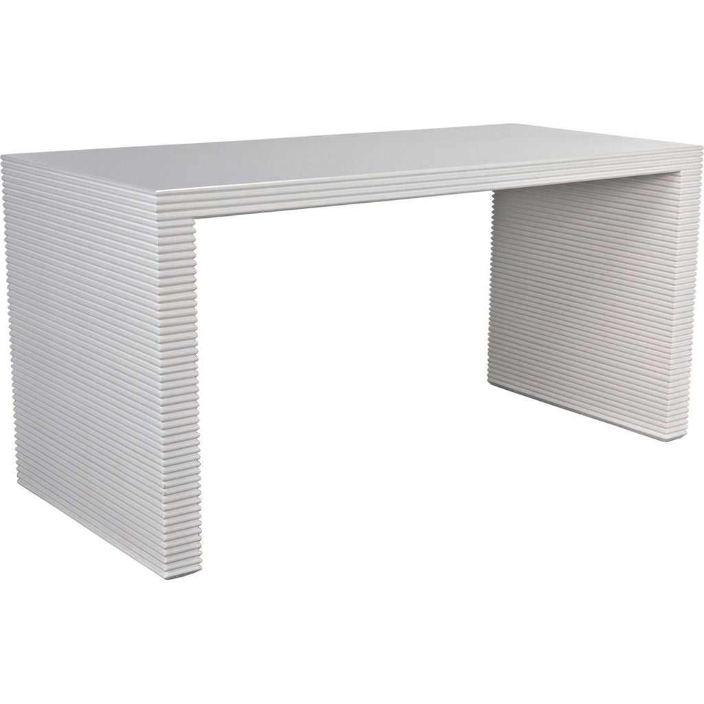 Primary vendor image of Noir Manhattan Desk, Solid White - Mahogany & Veneer, 60" W