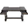 Noir Locarno Desk, Pale - Mahogany & Veneer, 60" W