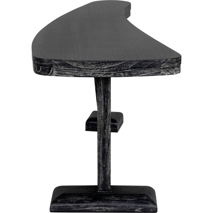 Noir Zigmund Desk, Cinder Black - Mahogany, 69.5" W