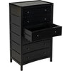 Noir Hampton Tall Boy, Hand Rubbed Black - Mahogany & Veneer, 36" W