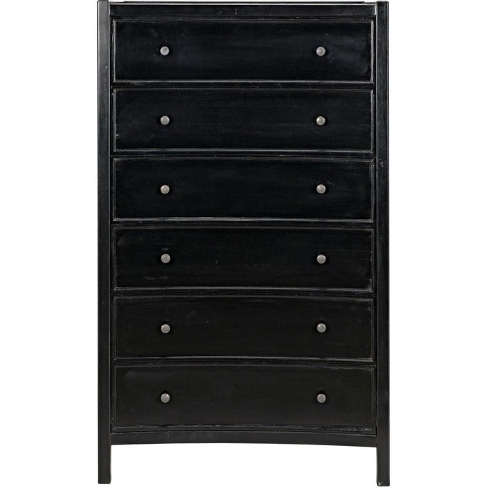 Primary vendor image of Noir Hampton Tall Boy, Hand Rubbed Black - Mahogany & Veneer, 36" W