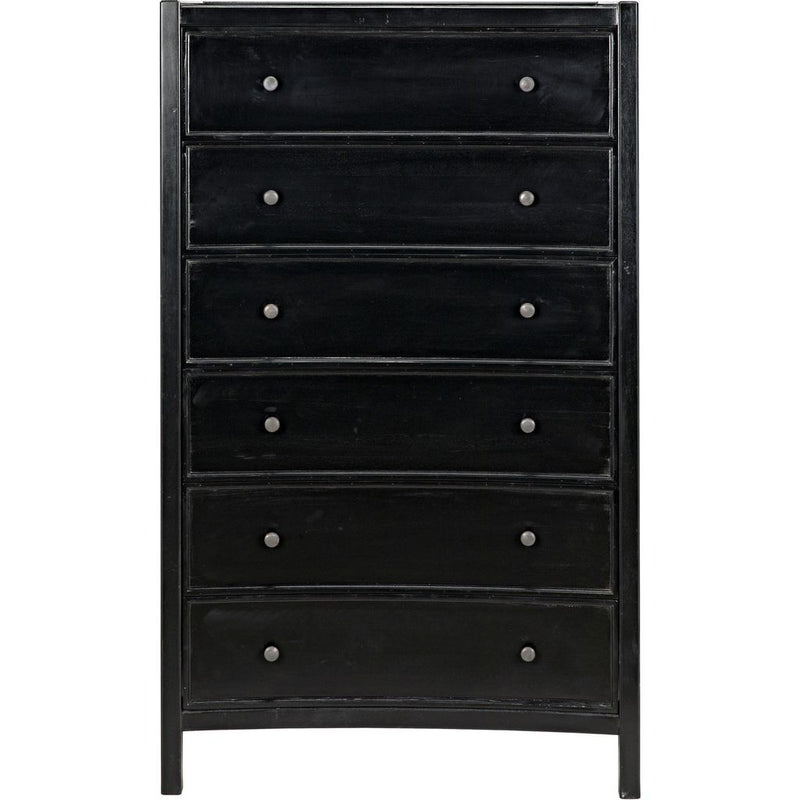 Primary vendor image of Noir Hampton Tall Boy, Hand Rubbed Black - Mahogany & Veneer, 36