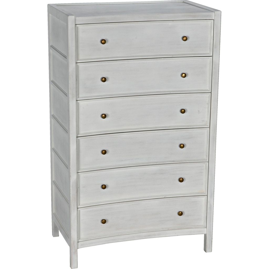 Primary vendor image of Noir Hampton Tall Boy, White Wash - Mahogany & Veneer, 36" W