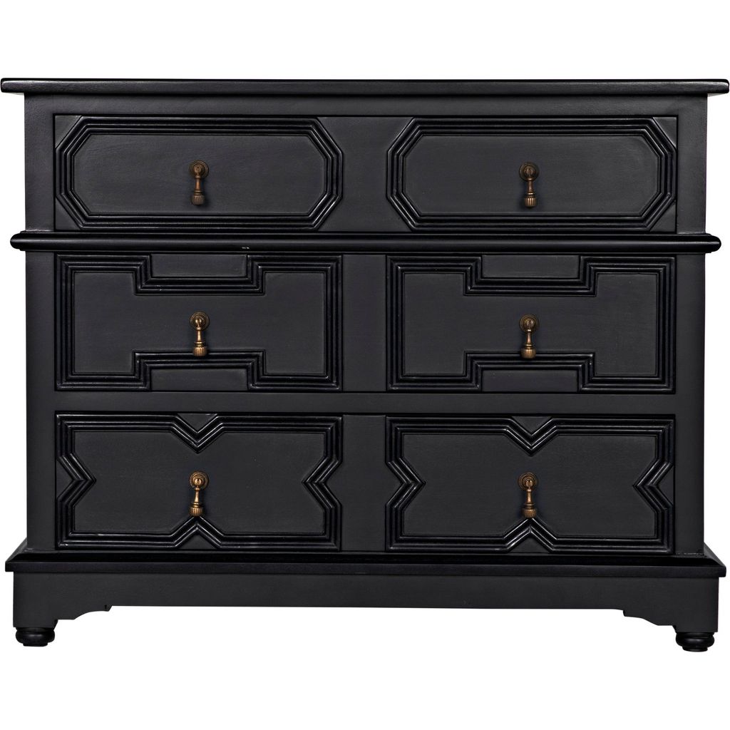 Noir Watson Dresser, Pale - Mahogany & Veneer, 40" W