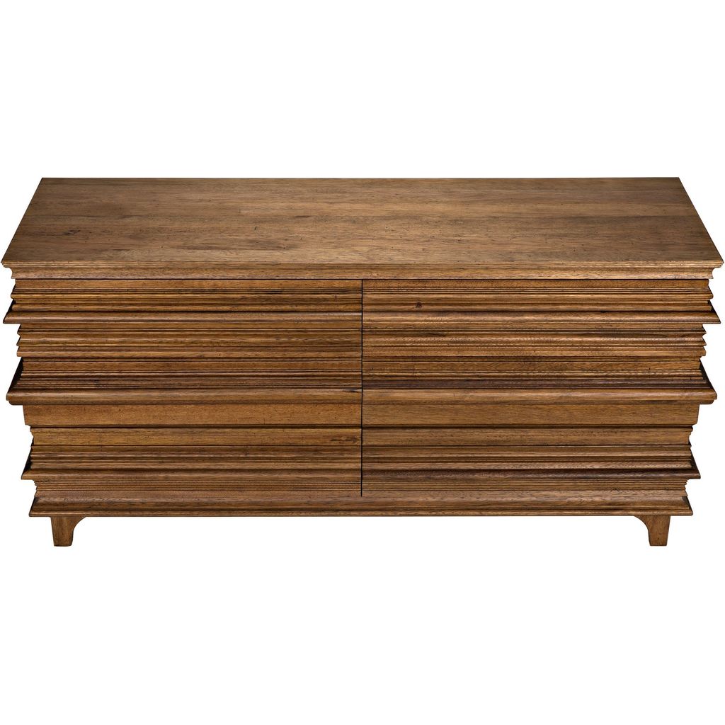 Noir Bernard 6 Drawer, Dark Walnut, 66.5" W